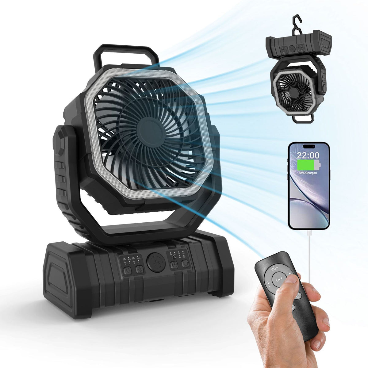 Portable Rechargeable Magnetic Water Mist Fan teemdrop