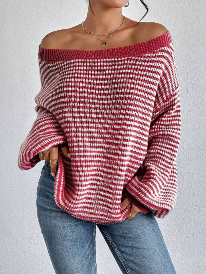 Womens OffShoulder Knit Sweater