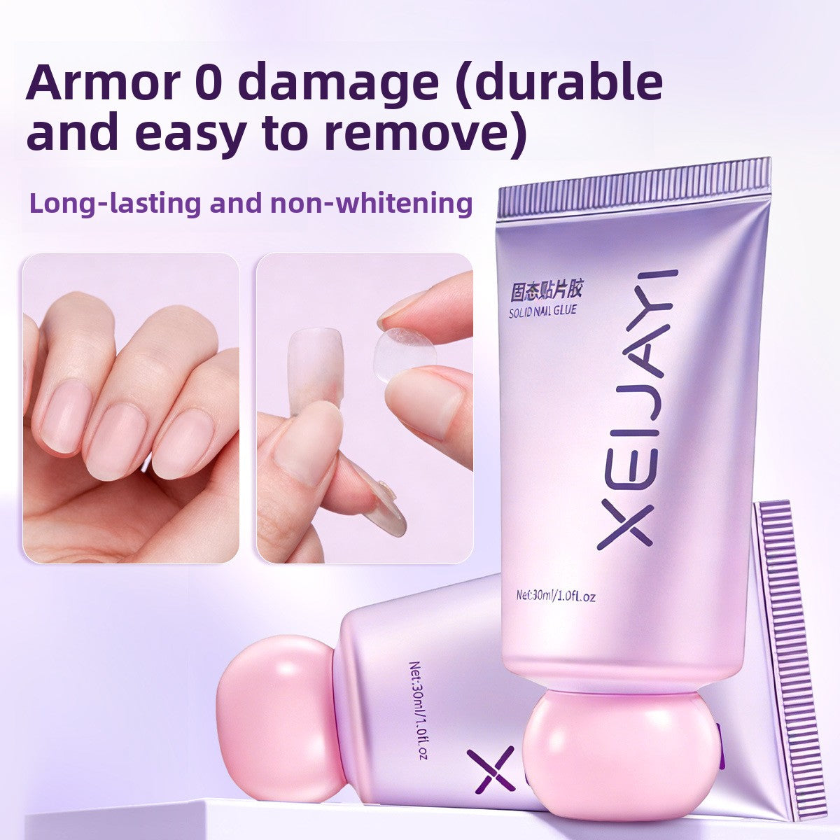2026 Strong Hold Non-Rebound Solid Gel Adhesive for Wearable Nails teemdrop
