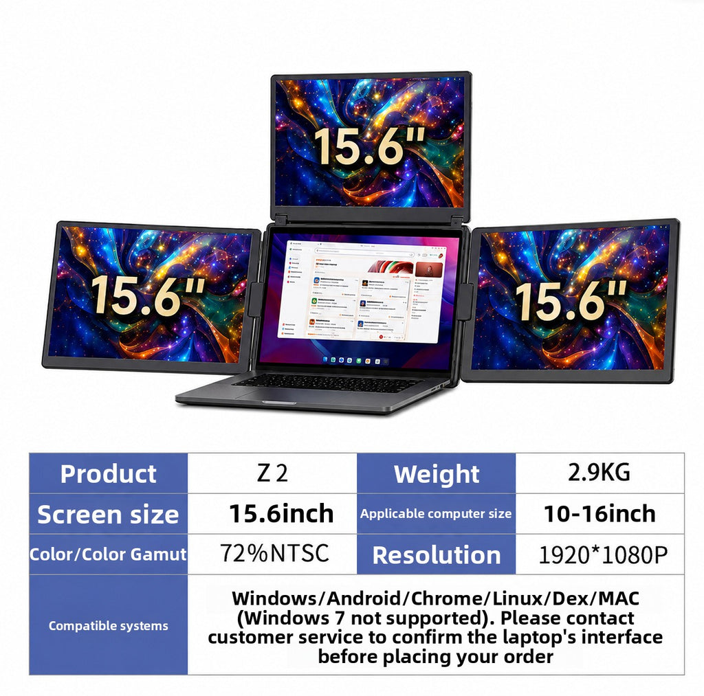 Laptop Triple Screen Monitor