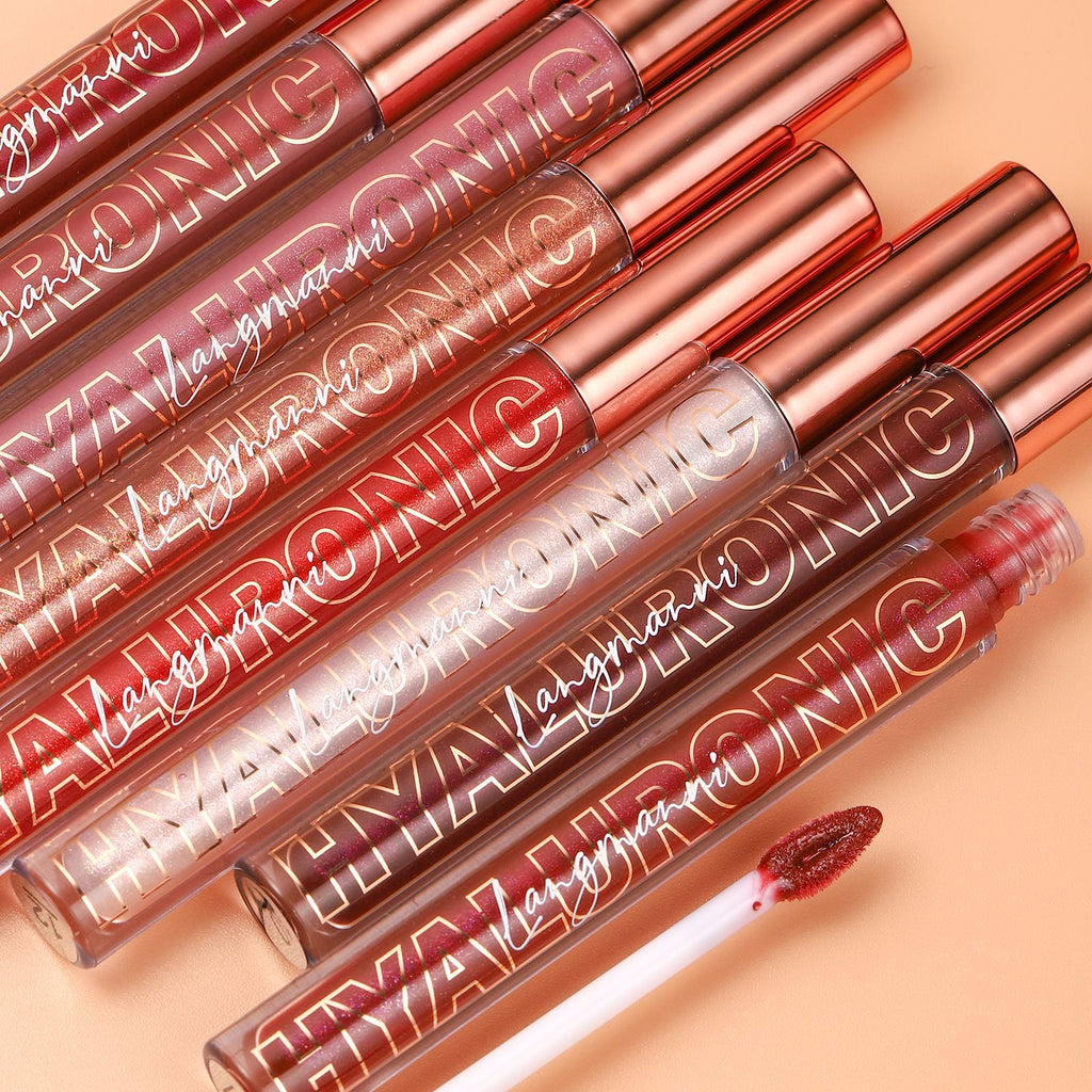 Hyaluronic Acid Glitter Lip Gloss Set teemdrop