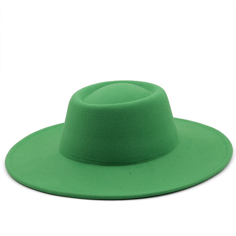Unisex Wide Brim Woolen Hat teemdrop