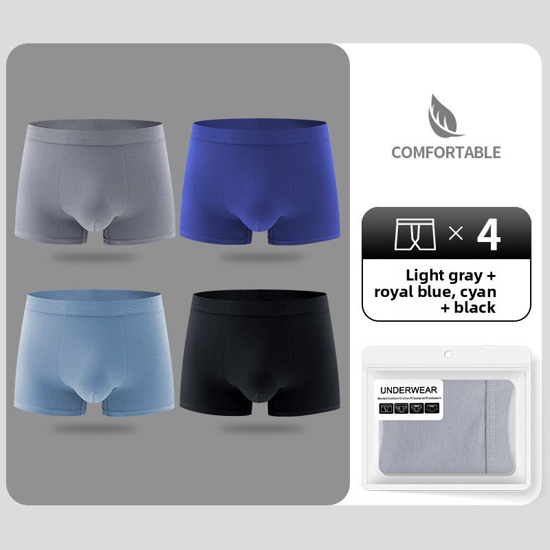 Men's Breathable Modal Mid-Waist Boxer Briefs teemdrop