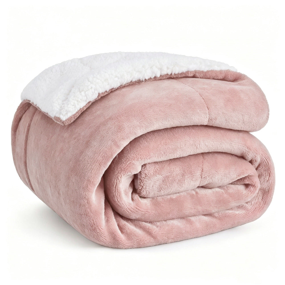 Double-Sided Warm Plush Flannel Blanket teemdrop