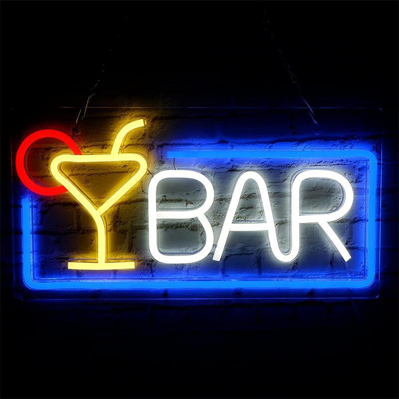 Neon light wall decoration teemdrop