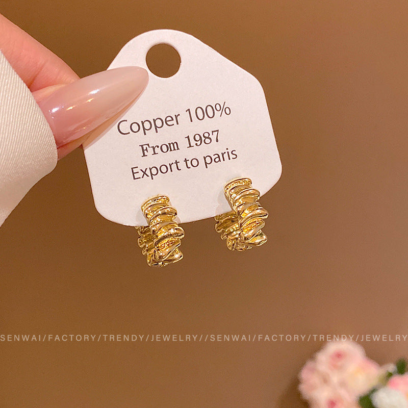 Korean Style Geometric Alloy Earrings