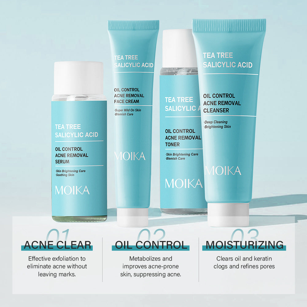 Tea Tree Salicylic Acid Four-Piece Facial Care Set teemdrop