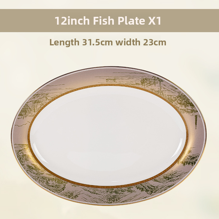 Floral-patterned tableware set