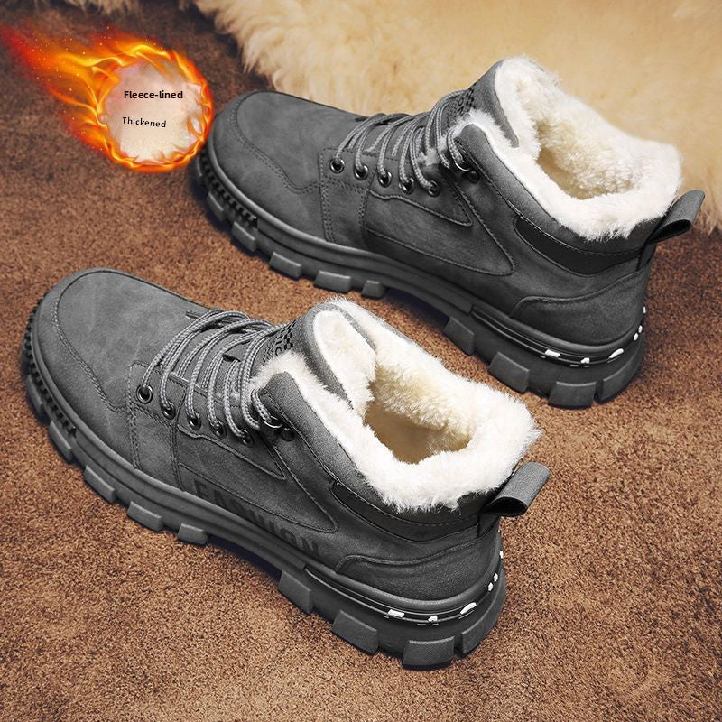 Men's Fleece-Lined Non-Slip Martin Boots