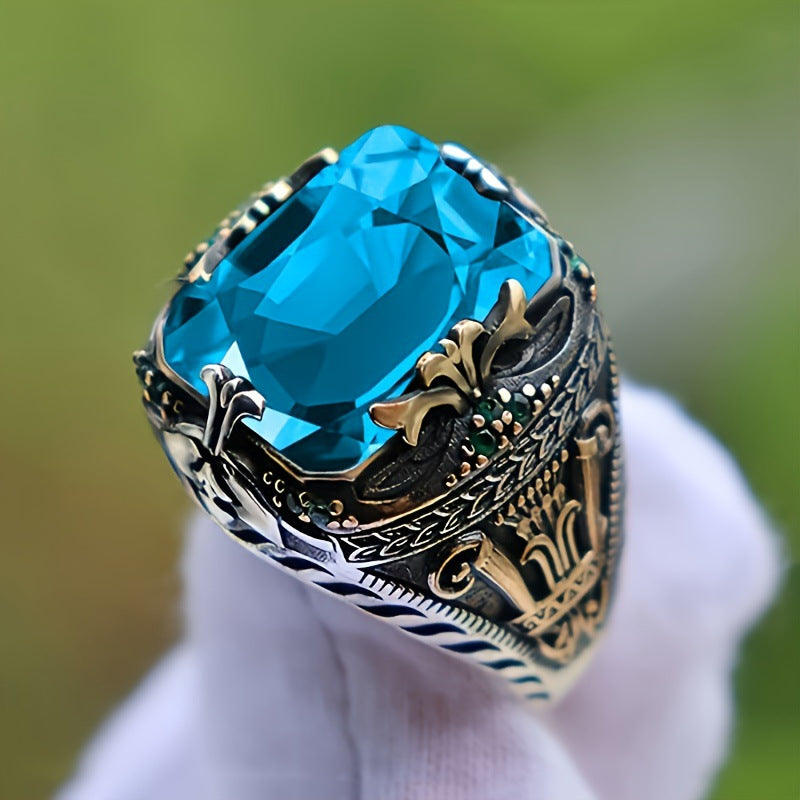 Luxury Gemstone Alloy Ring