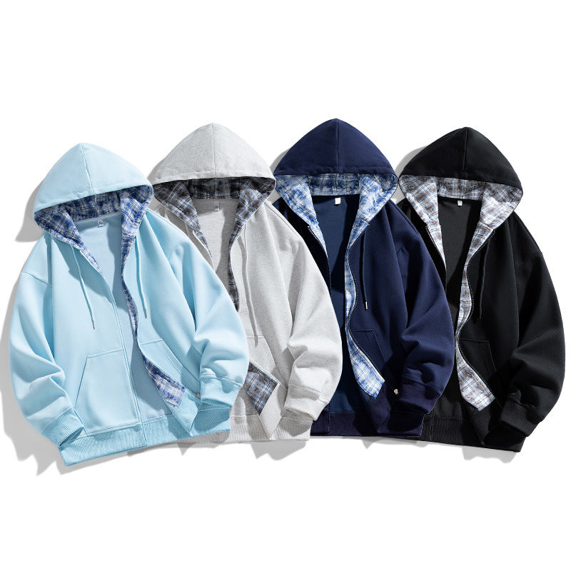 Men's loose-fitting hooded sweatshirt