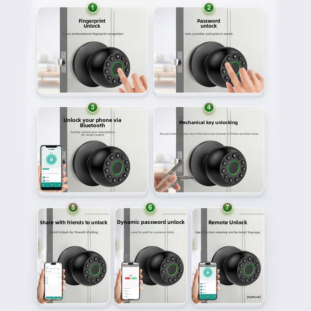 Fingerprint Password Bluetooth Smart Door Lock