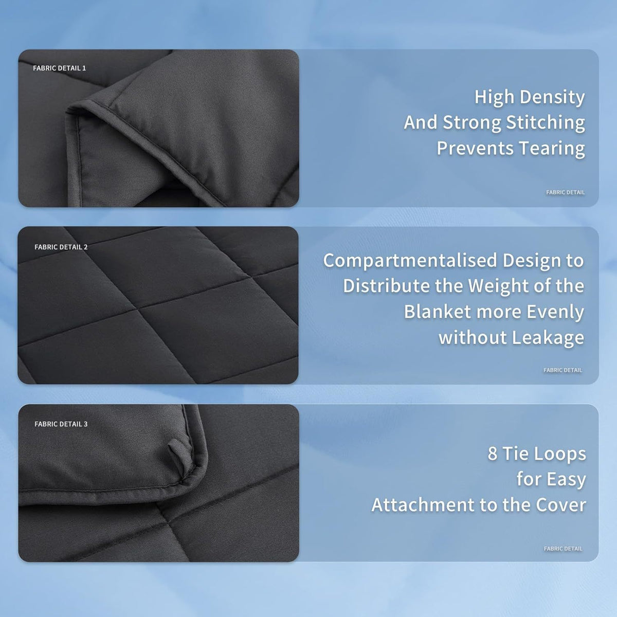 Quilted Microfiber Weighted Blanket for Sleep & Relaxation, Multiple Sizes and Weights teemdrop