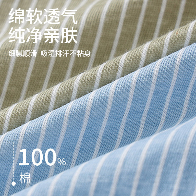 Men 100% Cotton Breathable Antibacterial Boxer Shorts teemdrop