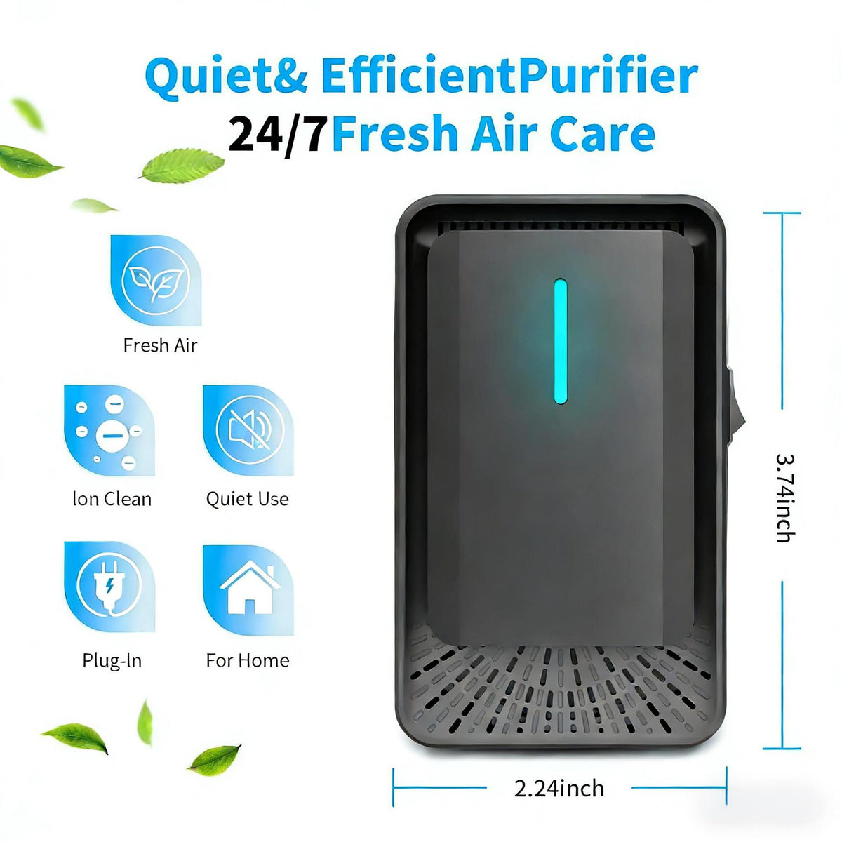 Plug-In Pet Household Air Purifier, Formaldehyde-Removing Negative Ion Household Air Purifier