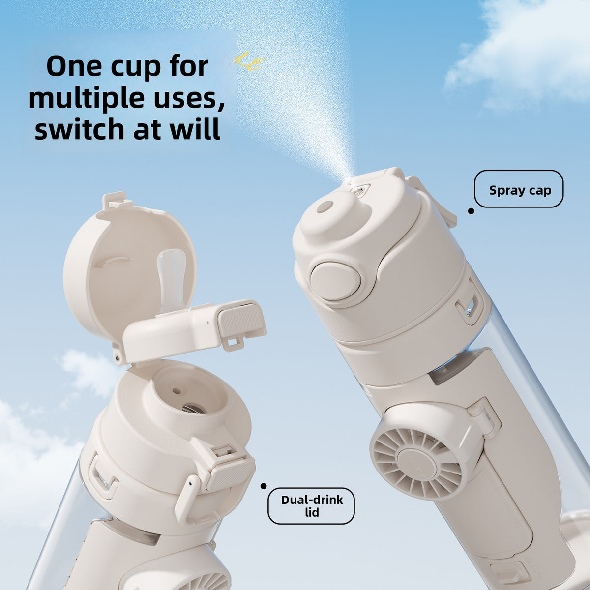 Spray water cup