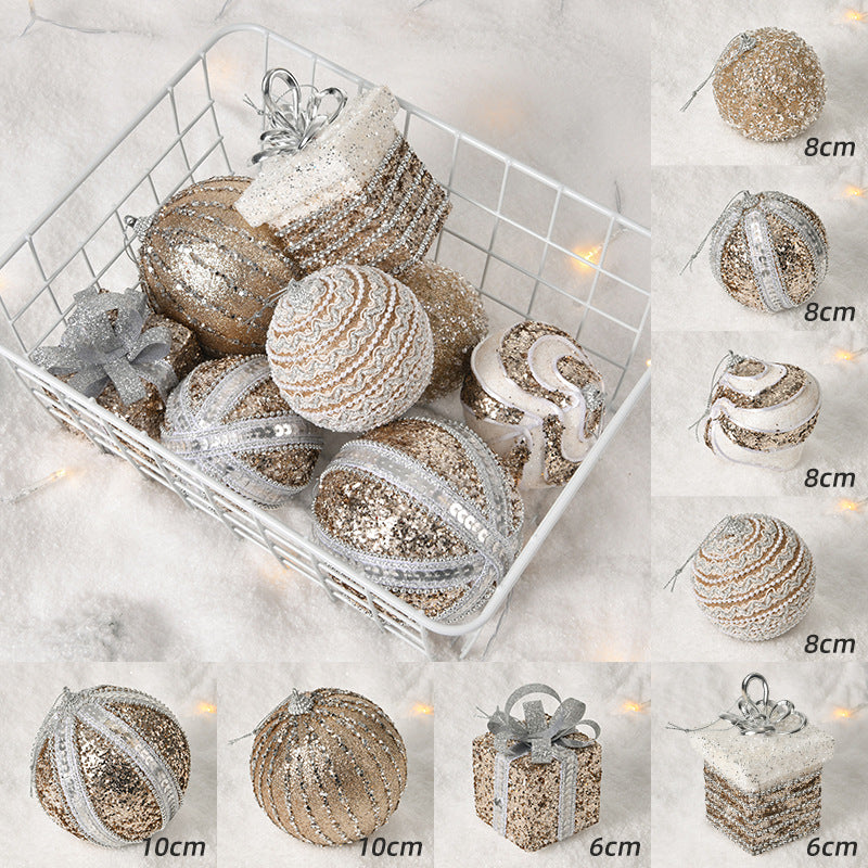 Champagne Gold Christmas Ball Ornaments
