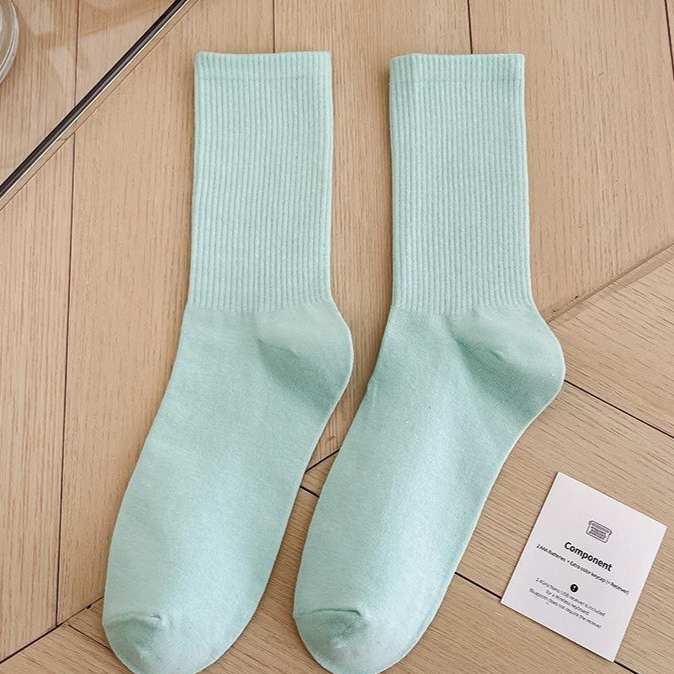 Unisex Combed Cotton Mid-Calf Socks teemdrop