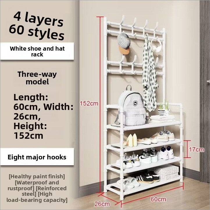 Multi-Layer Space-Saving Metal Shoe Rack Storage Organizer Shelf