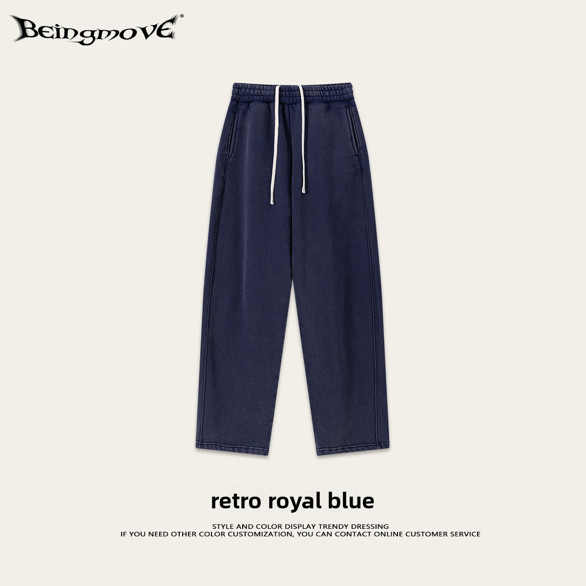Retro Washed 400g Fleece Lined Curved Cut Straight Leg Sweatpants for Men teemdrop