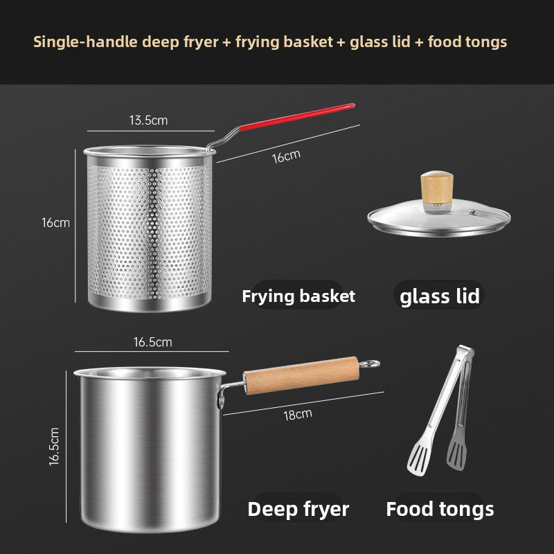 Commercial Thickened Stainless Steel Frying Pan
