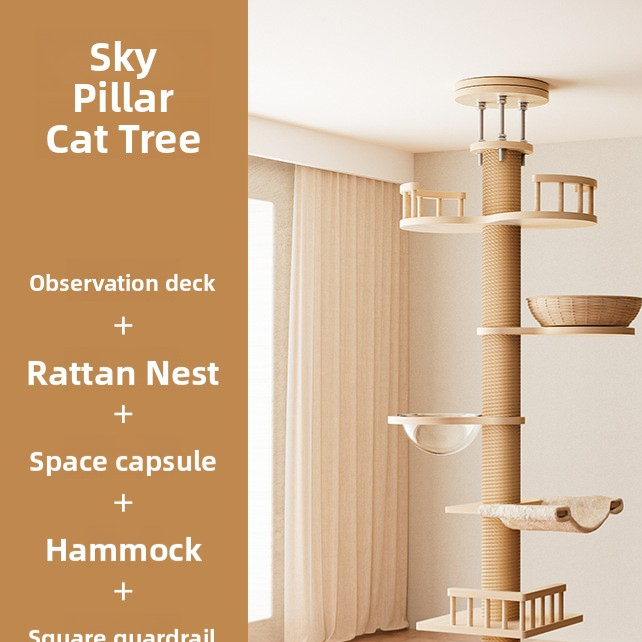 Multi-Level Cat Climbing Tree with Nest