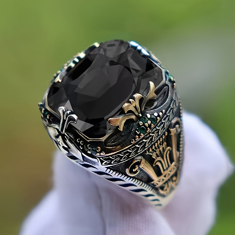 Luxury Gemstone Alloy Ring