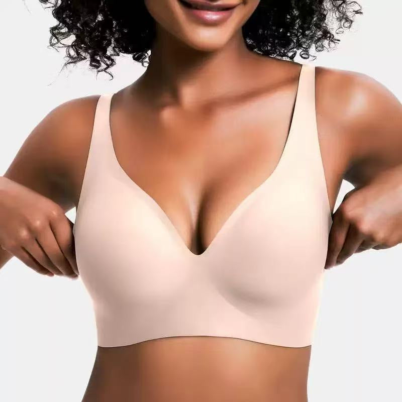 Plus Size Seamless Push Up Bra Soft Support Full Cup Breathable Lingerie teemdrop