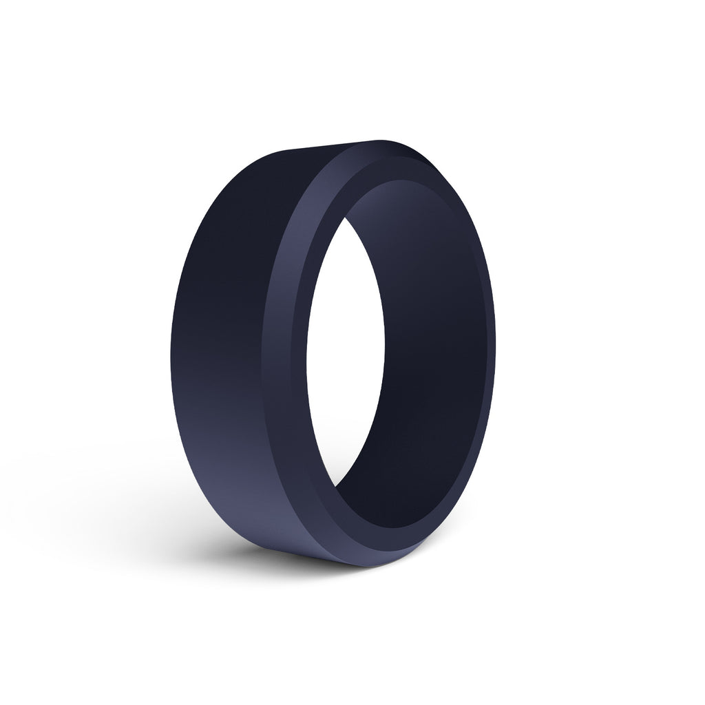 Wide Beveled Silicone Ring