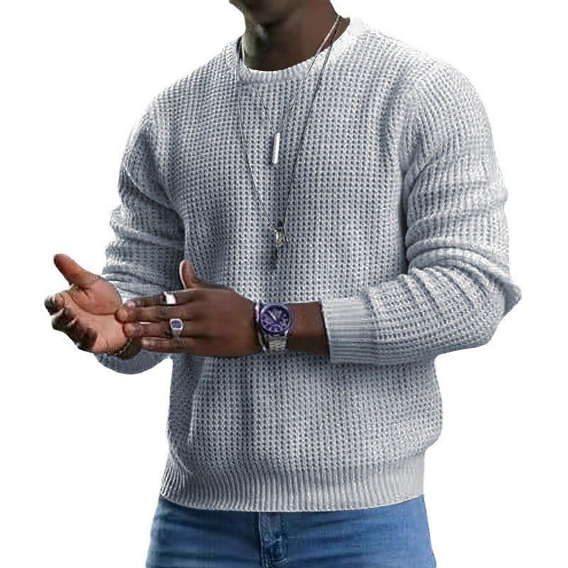 Sweater Long-Sleeved Round Neck Casual Men's Loose Pullover Knitwear teemdrop