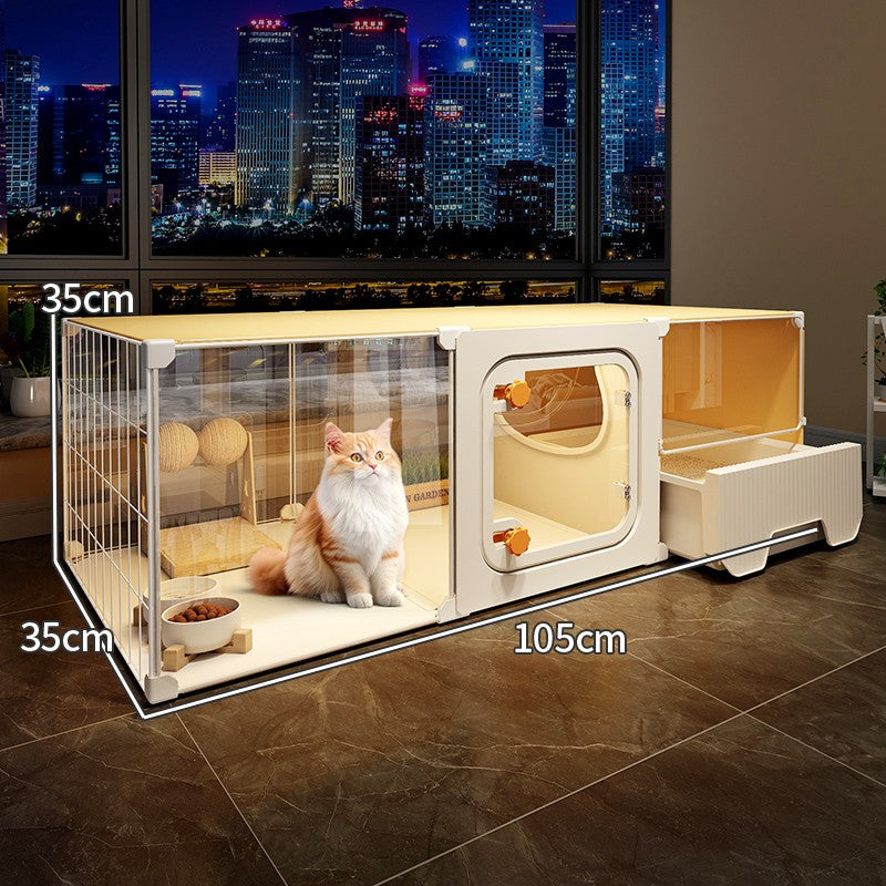 Panoramic Cat Cage Large Free Space Household Indoor