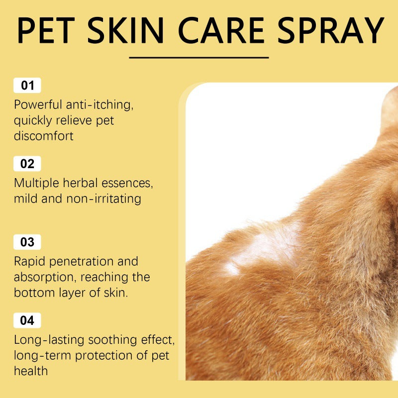 Pet skin care spray