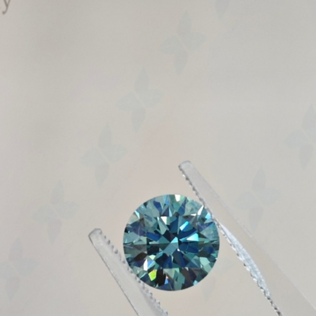 Lab Grown Blue Round Diamond IGI Certified