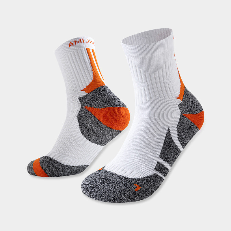 Thickened towel bottom anti-slip breathable quick-drying mid-foot tube socks teemdrop