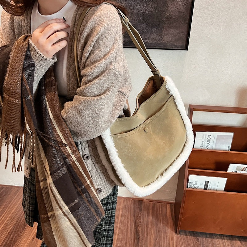 Women's Frosted Texture Large Capacity Tote Bag