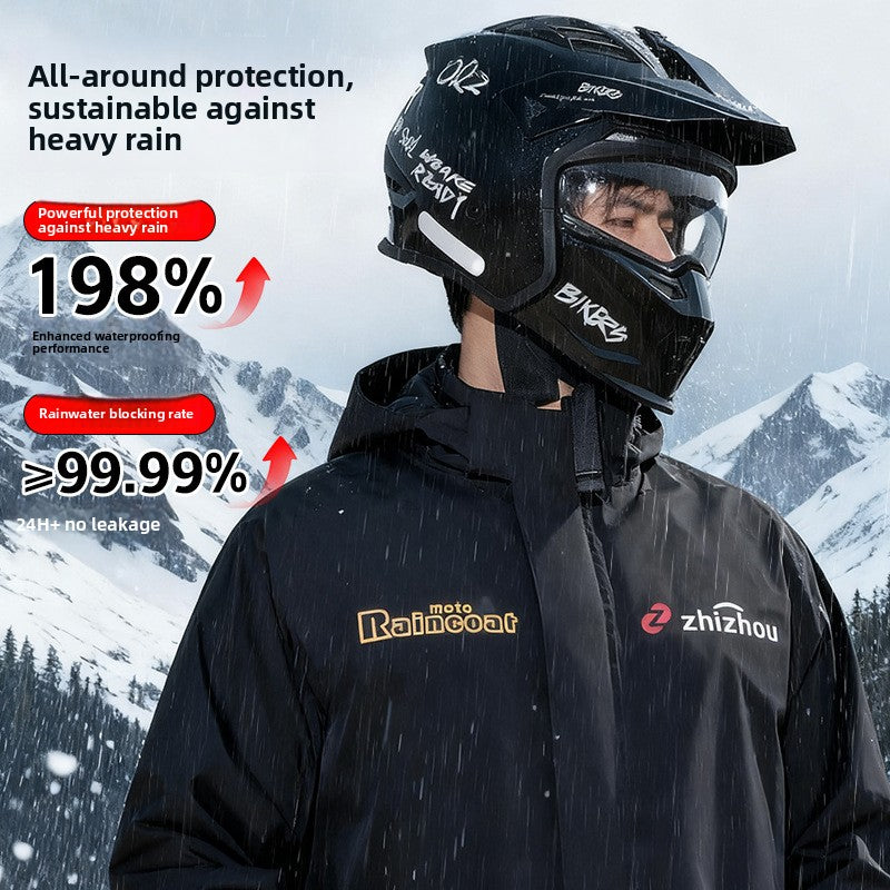 Special raincoat for delivery riders, rainproof and detachable design teemdrop