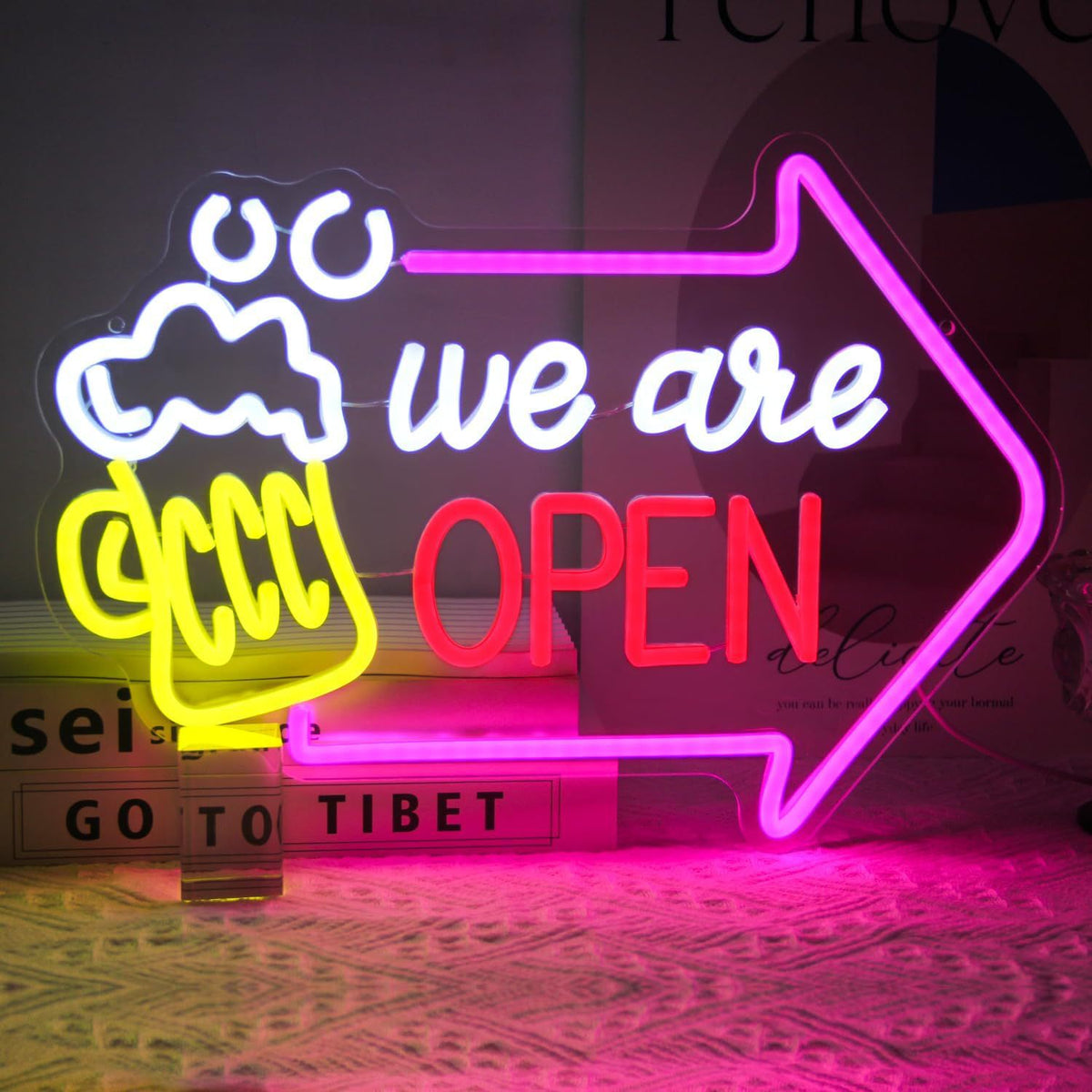 Dimmable LED Neon Sign Light teemdrop