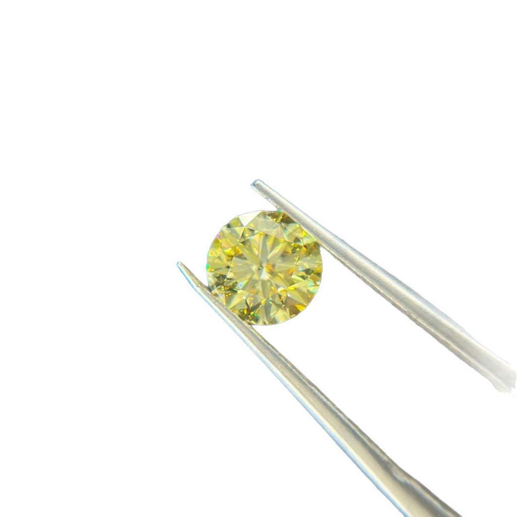 Lab Grown Round Yellow Diamond