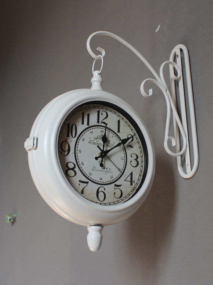 Retro ironwork wall clock