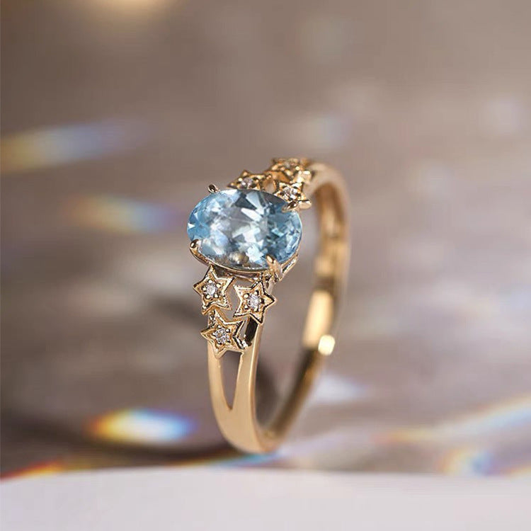 Water-blue planet ring
