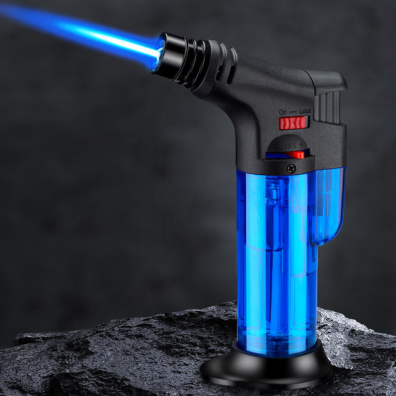 Windproof Torch Lighter Adjustable Flame Refillable Gas Igniter for Outdoor Camping Welding Cigar
