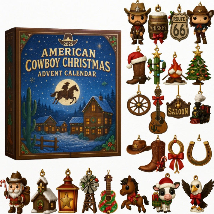 Acrylic Advent Calendar Blind Box Christmas Tree Ornament Pendant teemdrop