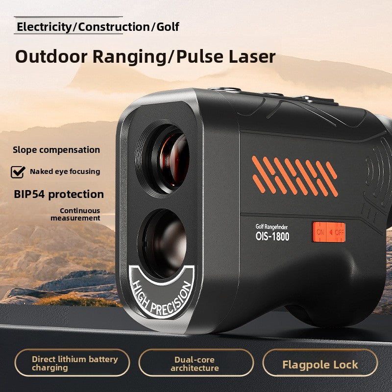 Rechargeable Laser Rangefinder with OIS Anti-Shake and Slope Function for Outdoor Sports