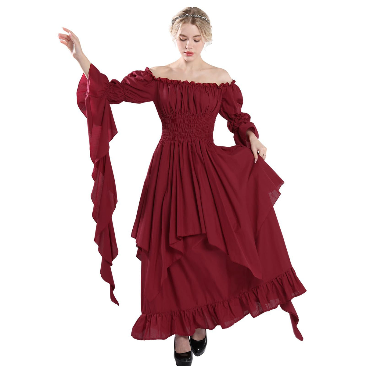 Retro women's dress teemdrop