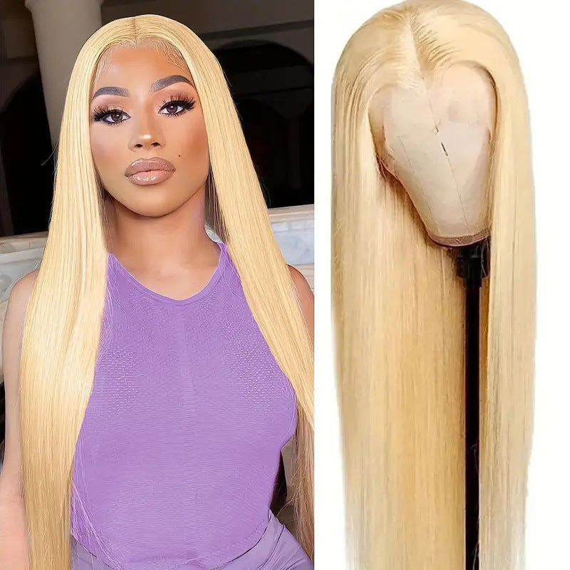 Middle Parted Long Straight Lace Front Wig teemdrop