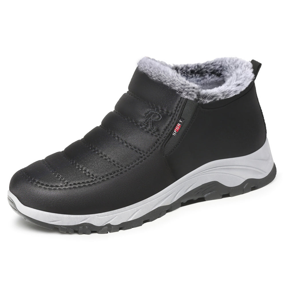 Men Winter Plus Velvet Warm Snow Boots Casual Short Booties teemdrop