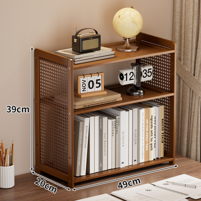 Minimalist Bamboo Multi-Layer Desktop Organizer Shelf teemdrop