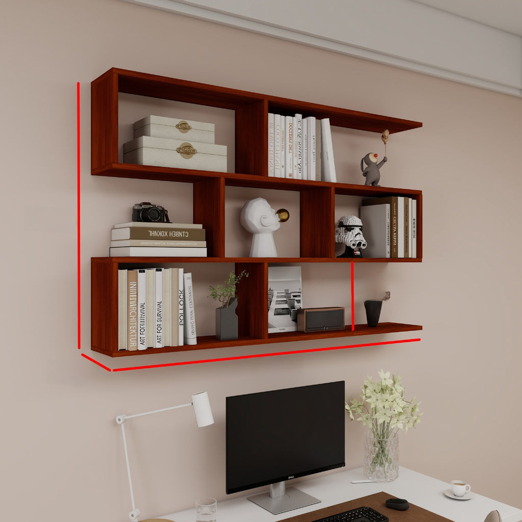 Modern 3-Tier Wall Mounted Particleboard Storage Shelf Rack teemdrop