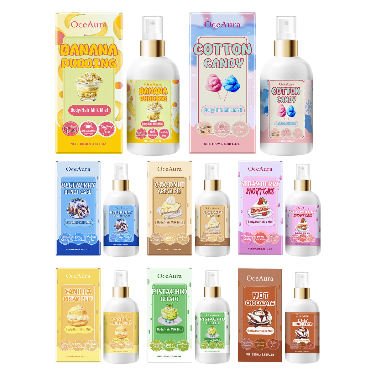 OceAura Moisturizing Body Spray for Skin and Hair Care.