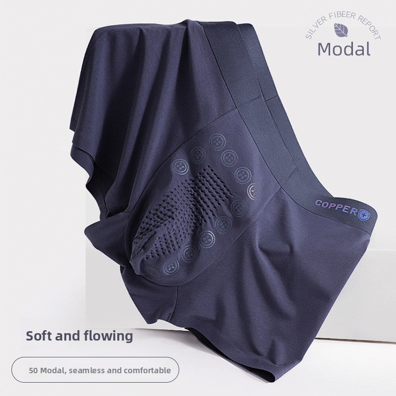 Men's Modal Antibacterial Seamless Boxer Briefs